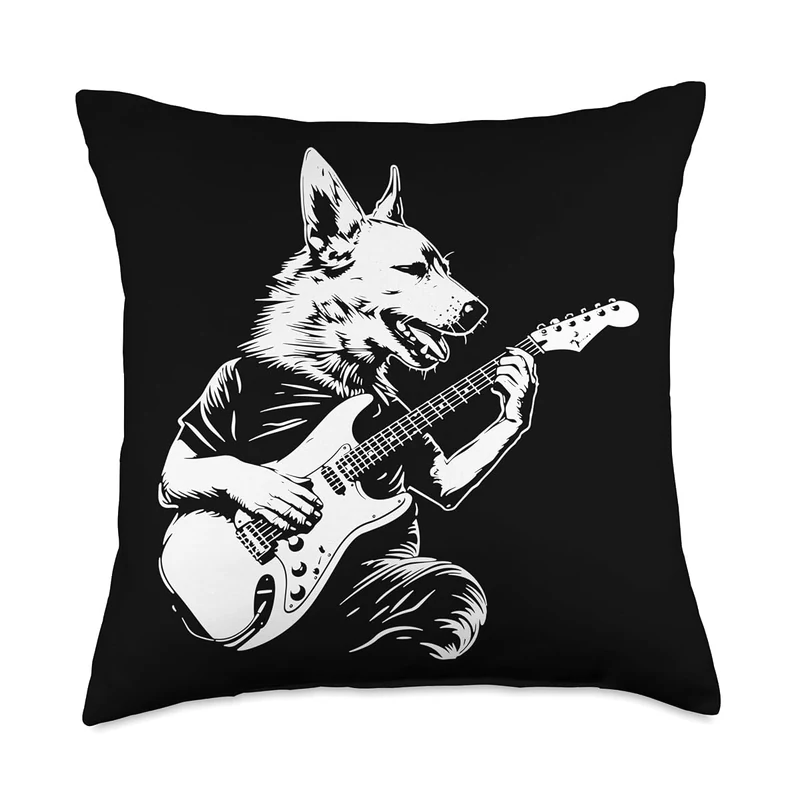 Dog Dad Mom Guitarist Pillow Canaan Pillows Pillows