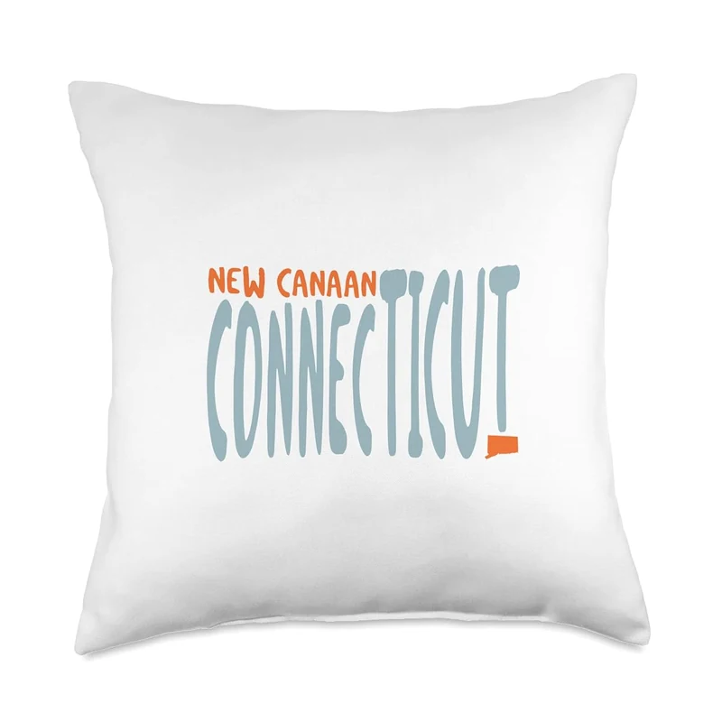 New Canaan Connecticut Souvenir Pillow Canaan Pillows Pillows